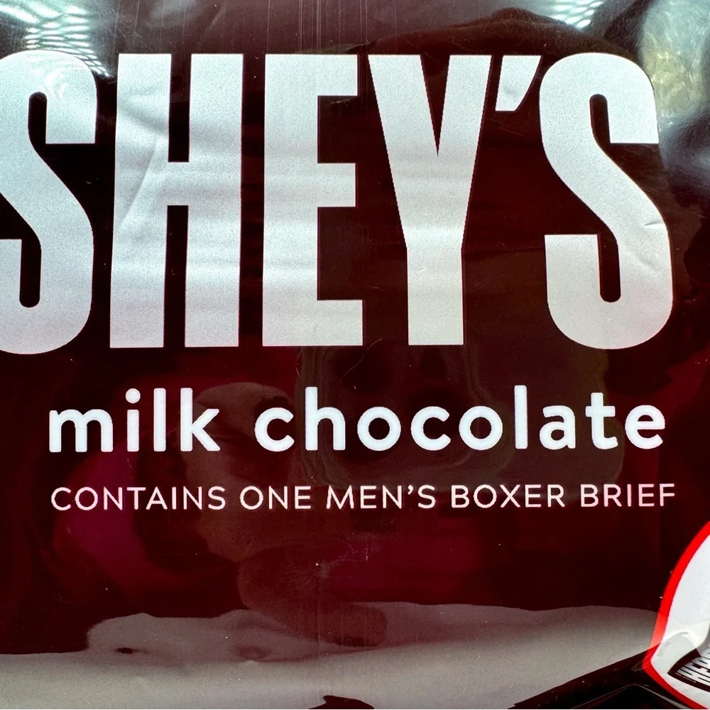 Hershey’s Chocolate Bar Candy Boxer Briefs Mens Large Underwear Fun Novelty Gift